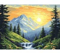 5D Montañas Diamond Painting, Diamond Painting Kit Completo, Diamond Art Kit Manualidades Adultos DIY Cristal Pintura De Diamante Para, Paintings Para Decoración De Pared Del Hogar 50x70 cm Z-813