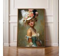 5D Mujer Flor Diamond Painting, Diamond Painting Kit Completo, Manualidades Adultos DIY Cristal Pintura De Diamante Para, Paining Para Decor De Pared Del Hogar, Regalos 80 x 110 cm PjY16188 M-R