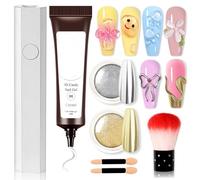 5D Nail Gel, Versatile Nail Molding Glue, Non-Sticky Sculpting, Long-Lasting Smooth Texture Builder for Women, Girls, Salon, Home, Wedding, Daily Holiday Use, 5.91 Inches