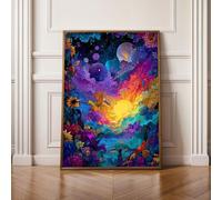 5D Paisaje Flor Diamond Painting, Diamond Painting Kit Completo, Manualidades Adultos DIY Cristal Pintura De Diamante Para, Paining Para Decor De Pared Del Hogar, Regalos 100 x 135 cm PjY15382 M-R