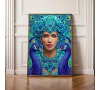 5D Pavo Real Animal Diamond Painting, Diamond Painting Kit Completo, Manualidades Adultos DIY Cristal Pintura De Diamante Para, Paining Para Decor De Pared Del Hogar, Regalos 60x80CM PjY3570 N-I