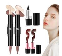 5D Pen de contorno facial, conjunto de maquillaje facial - Kit de pluma de belleza cosmética - Suministros de maquillaje de diseño de doble cabeza para citas, viaje de negocios, hogar, viajes, escuela