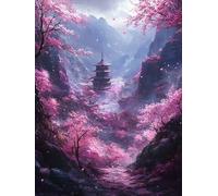 5D Pintura de Diamante Paisaje Diamond Painting Kits Adultos, Arquitectura DIY Diamond Painting Bordado Punto de Cruz Kit Completo Adultos, Decoración De Pared, Regalos Mujeres 100x130cm, Model 278