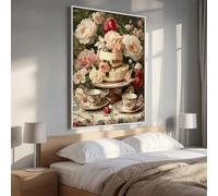 5D Pintura Diamante Adultos, Flor Flores Diamond Painting Adultos Kit, Kit Pintura Diamante Niños, DIY Cristal Art Diamond Painting Para Navidad Decoración De Pared Del Hogar 90x120cm PjY914 Q-2