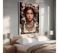 5D Pintura Diamante Adultos, Flor Mujer Diamond Painting Adultos Kit, Kit Pintura Diamante Niños, DIY Cristal Art Diamond Painting Para Navidad Decoración De Pared Del Hogar 50 x 70cm PjY2566 B-7