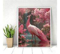 5D Pintura Diamante Adultos, Flor Pavo Real Diamond Painting Adultos Kit, Pintura Diamante Niños, DIY Cristal Art Diamond Painting Kits Para Navidad Decoración De Pared Del Hogar 90x120cm PjY4362 4-M