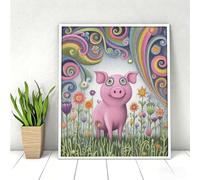 5D Pintura Diamante Adultos, Flor Perro Diamond Painting Adultos Kit, Pintura Diamante Niños, DIY Cristal Art Diamond Painting Kits Para Navidad Decoración De Pared Del Hogar 100 x 135 cm PjY9322 S-6