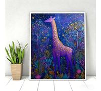 5D Pintura Diamante Adultos, Jirafa Animal Diamond Painting Adultos Kit, Pintura Diamante Niños, DIY Cristal Art Diamond Painting Kits Para Navidad Decoración De Pared Del Hogar 70x95CM PjY5228 W-O