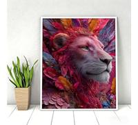 5D Pintura Diamante Adultos, LeóN Animal Diamond Painting Adultos Kit, Pintura Diamante Niños, DIY Cristal Art Diamond Painting Kits Para Navidad Decoración De Pared Del Hogar 30x40cm PjY7526 D-7