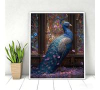 5D Pintura Diamante Adultos, Pavo Real Flor Diamond Painting Adultos Kit, Pintura Diamante Niños, DIY Cristal Art Diamond Painting Kits Para Navidad Decoración De Pared Del Hogar 100x135cm PjY3252 6-6