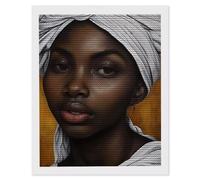 5D Pintura Diamante Kit, DIY Diamond Painting Kits for Adultos, Kit Pintura Diamante África niñas, Redondo Diamantes, DIY Painting by Numbers Diamond Art Kits, para Decor de Hogar 80x100cm O-203
