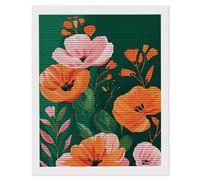 5D Pintura Diamante Kit, DIY Diamond Painting Kits for Adultos, Kit Pintura Diamante Flores sencillas, Redondo Diamantes, DIY Painting by Numbers Diamond Art Kits, para Decor de Hogar 50x70cm O406