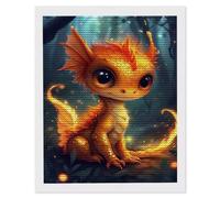 5D Pintura Diamante Kit, DIY Diamond Painting Kits for Adultos, Kit Pintura Diamante Lindo dinosaurio, Redondo Diamantes, DIY Painting by Numbers Diamond Art Kits, para Decor de Hogar 40x50cm O567