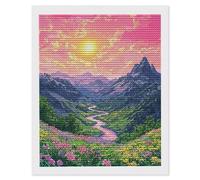5D Pintura Diamante Kit, DIY Diamond Painting Kits for Adultos, Kit Pintura Diamante Paisaje, Redondo Diamantes, DIY Painting by Numbers Diamond Art Kits, para Decoración de Hogar 80x100cm O-214