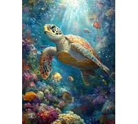 5D Playa Diamond Painting Adultos, Animales Pintura de Diamante Kit Completo, Diamond Painting Adultos Manualidades, DIY Pintura De Diamante Para Kit, Para Decoración De Pared Del Hogar 40x50cm -2708