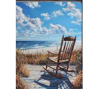 5D Playa Diamond Painting Adultos, Paisajes Pintura de Diamante Adultos Kit, Bricolaje Diamond Art Manualidades Kits, Dibujo de Diamantes Kit Completo, para Decoración de Hogar, 30x40cm -2971