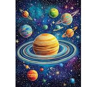 5D Universo planetario Diamond Painting, Diamond Painting Kit Completo, Diamond Art Kit Manualidades Adultos DIY Cristal Pintura De Diamante Para, Paintings Para Decor De Pared Del Hogar 40x50 cm Z996