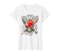5FDP - Warhead Skull Camiseta, Mujer, Blanco, XXL