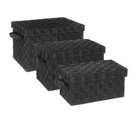 5five - 3 Cajas de almacenaje Lise Negras