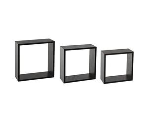 5five - 3 estantes murales Grandes fixy Cubo Negro