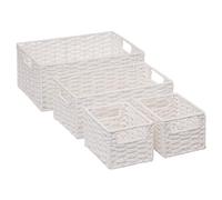 5five - 4 cestas de almacenaje Basketry Blancas