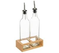 5five - aceiteras y vinagreras de cristal de bambú de 0,48 l