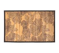 5five - Alfombra de bambú Black Flora 50x80cm