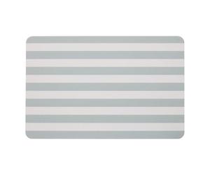 5five - Alfombrilla de baño de diatomita a Rayas - Verde celadón - 60 x 39 cm, Ultra Absorbente, Antideslizante - para baño