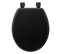 5five - asiento de inodoro de madera lacada en negro "colorama