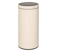 5five - Basurero automático redondo Delta de 40 l, metal beige, detección de movimiento inteligente, ahorro de energía, fácil limpieza, cierre silencioso