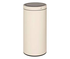 5five - Basurero automático redondo Delta de 40 l, metal beige, detección de movimiento inteligente, ahorro de energía, fácil limpieza, cierre silencioso