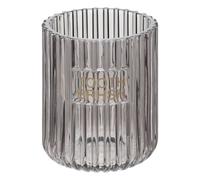 5five - Bote de Cristal para cepillos de Dientes Gris