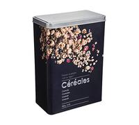5five - caja de cereales metálica "black edition" de 750 g de color negro
