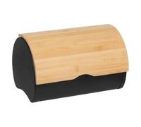 5five - caja de pan blackbamboo de metal y bambú negro
