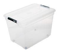 5five - caja de plástico transparente de 100 litros "solutions+"