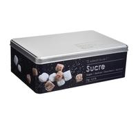 5five - caja metálica para terrones de azúcar "black edition" negra
