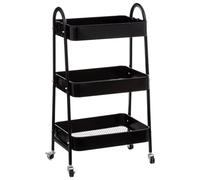 5five - carro metálico de 3 niveles, negro
