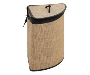 5five - Cesta de lavandería esquinera de bambú 48 l