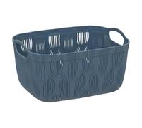 5Five - Cesta de plástico rosa LEAF - 28,7 x 22,2 x 15,2 cm - Organizador, cesta, práctico accesorio para baño o lavadero
