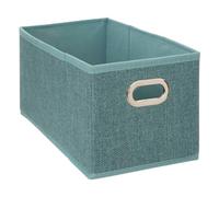 5five - cesta de tela "mix n modul" 15x31cm azul petróleo jaspeado