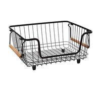 5five - cesta metálica apilable "blackwood" tamaño mediano