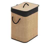 5five - Cesta de lino de bambú, 60 l, color marrón