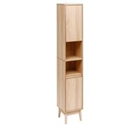 5Five - Columna de baño ABANA Beige en Tablero de Fibra - 30x30x170cm - Mueble de baño, Mueble práctico