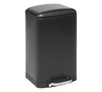 5Five - Cubo de basura de cocina Ariane de 20 l, de metal negro, con cubo extraíble y asa trasera, cierre silencioso