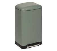 5Five - Cubo de basura de cocina metálico verde Ariane de 30 l - Cubo extraíble y asa trasera - Cierre silencioso