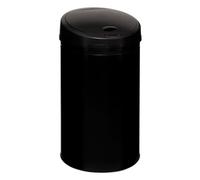 5Five - Cubo de basura negro - 42 L - 32 x 32 x 62 cm - Cubo de basura de diseño moderno, accesorio para cocina y baño