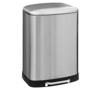 Papelera Metal Con Pedal Five"ariane" Acero Inoxidable 44x37,5x66 Gris