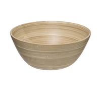 5five - Ensaladera redonda grande de bambú - 30 cm, 5 litros - Para ensalada, fruta, centro de mesa y cocina