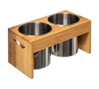 FIVE Escurridor cubiertos bambú acero inoxidable.