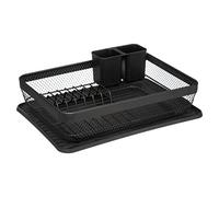 5five - escurridor metálico con bandeja negra "mayaj